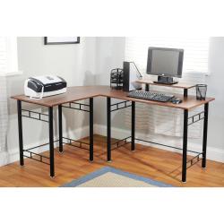 L-shaped Espresso Computer Desk