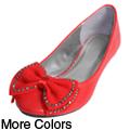 Journee Collection Women's 'Hunter-77' Bow Accent Ballet Flats