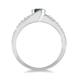 10k White Gold 1/2ct TDW Blue and White Diamond Ring (I-J, I1-I2)
