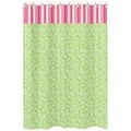 Olivia Pink and Green Shower Curtain