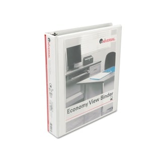 Universal Round Ring Economy Vinyl View White Binder (Pack of 12)