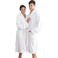 Authentic Hotel Spa Herringbone Weave Turkish Cotton Unisex Bathrobe