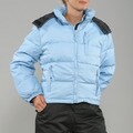 Sportscaster Women's Cornflower Blue Hooded Down Jacket