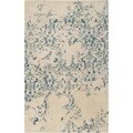 Hand-tufted Sephia Parchment Distressed Damask Wool Rug (2'6 x 8')