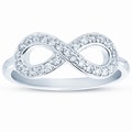 10k White Gold 1/4ct TDW Diamond Infinity Ring and Gift Box (H-I, I1-I2)