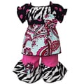 AnnLoren 2 piece Paisley, Polka Dots & Zebra Outfit Fits American Girl Doll