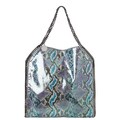 Stella McCartney 'Oleographic' Large Purple/ Blue Faux Python Tote Bag