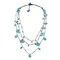 Flowing Cascades Turquoise Stone Necklace (Thailand)