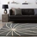 Hand-tufted Beernem Dove Grey Floral Wool Rug (6' x 9')