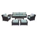 RST Outdoor Bliss 8-Piece Sofa, Club Chair and Ottomans Patio Furniture Set