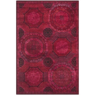 Safavieh Handmade Wyndham Red New Zealand Wool Rug (6' x 9')