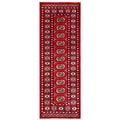 Pakistani Hand-knotted Bokhara Red/ Ivory Wool Rug (2'2 x 6'1)