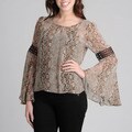 AnnaLee + Hope Women's Snake Printed Sheer Top