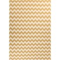 Handwoven SandyChevron Golden Yellow Wool Rug (8' x 11')