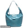 Valencia Croco Bucket Hobo Handbag