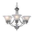 Satin Nickel Six Light Chandelier