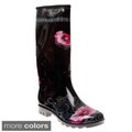 Henry Ferrera Women's Victorian Floral Printed Rain Boots