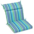 Blazing Needles Striped 3-section Chair Cushion