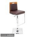 Upscale Bamboo Wood Adjustable Barstool