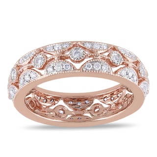 Miadora 14k Rose Gold 1/2ct TDW Diamond Ring (G-H, SI1-SI2)
