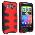 BasAcc Black/ Red Fishbone Hybrid Case for HTC Inspire 4G/ Desire