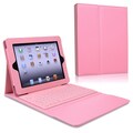 BasAcc Pink Stand Leather Case with Bluetooth Keyboard for Apple iPad 2