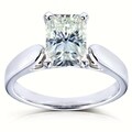 14k Gold Radiant-cut Moissanite Solitaire Ring