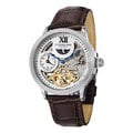 Stuhrling Original Men's DT Bridge Automatic Leather Strap Watch