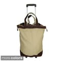 NY Cargo Cotton Canvas Rolling Shopper Tote Upright