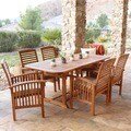 Wood 7-piece Patio Dining Set