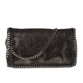 Stella McCartney Metallic Black Whipstitched Mini Crossbody Bag