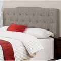 Tufted Slate Linen Queen-size Headboard