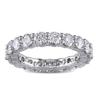 Miaodra Platinum 3ct TDW Diamond Eternity Ring (F, VVS)
