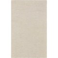 Hand-crafted Beige Solid Causal Calais Rug (5' x 8')
