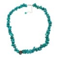 Pearlz Ocean Sterling Silver Turquoise Howlite Nugget Necklace