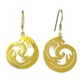 Handcrafted Recycled Wave Design Bomb Casing Earrings (Cambodia)