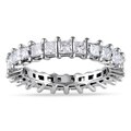 18k White Gold 3ct TDW Princess Diamond Eternity Ring (G-H, SI1-SI2)