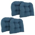 Blazing Needles 19-inch U-shaped Tufted Twill Chair Cushions (Set of 4)