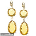 Rivka Friedman Bold Double Crystal Dangle Earrings