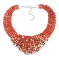 Chic Beauty Mix Orange Stone Collar Statement Necklace (Thailand)