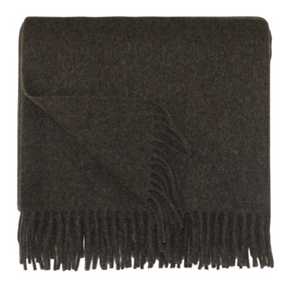 Bocasa Brown Woven Wool 50 x 67-inch Blanket