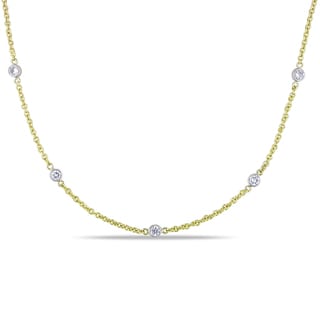 Miadora 14k Two-tone Gold 4/5ct TDW Diamond Necklace (G-H, I1-I2)
