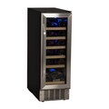 EdgeStar 12-Inch Black/Stainless Steel 18 Bottle Built-In Wine Cooler