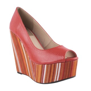 Fahrenheit by Beston Women's 'Gisela-07' Platform Peep Toes