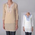 Journee Collection Junior's Floral Embroidered Tunic