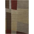 Hand-knotted Brown Contemporary Thornbury Wool Abstract Rug (8' x 11')