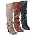 Journee Collection Women's 'ALADDIN-51' Buckle Accent High Heel Boot
