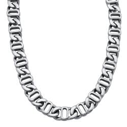 Stainless Steel 24-inch Mariner Link Chain Necklace