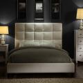 ETHAN HOME Sarajevo White Vinyl Column Queen-size Platform Bed