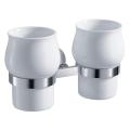 Kraus Amnis Bathroom Accessories Wall-mounted Double Ceramic Tumbler Holder